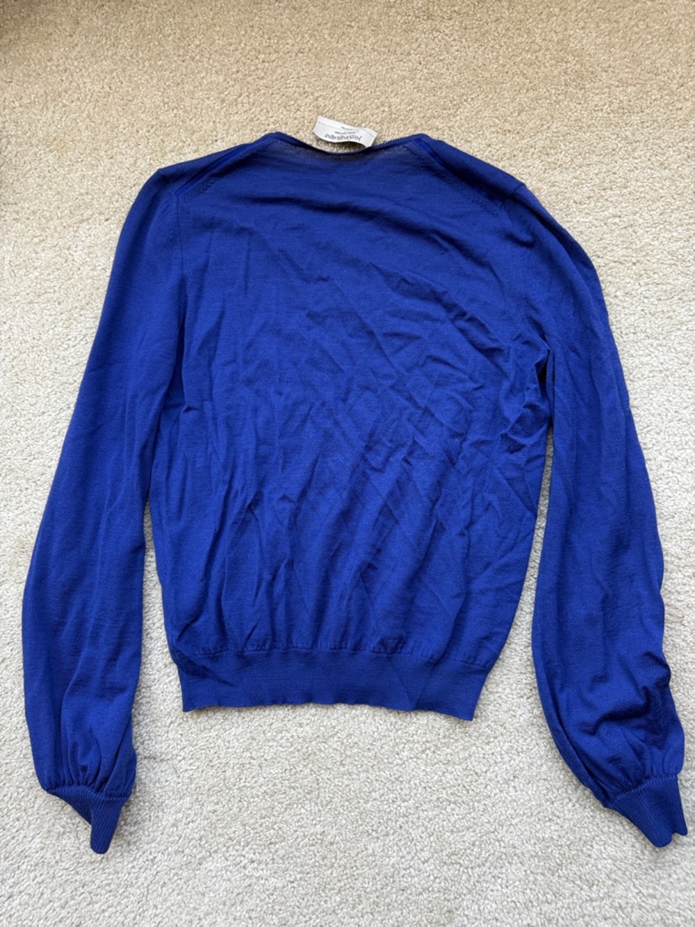 Yves Saint Laurent Women’s XL Cobalt Blue Virgin Wool Sweater - Picture 3 of 7